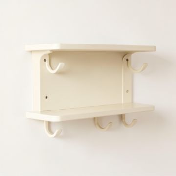 Holly Bridge Wall-Mounted Entryway Organizer Shelf - Ivory (synthetic illustration; no displayed measurements)