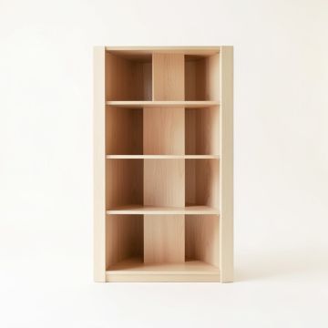 Slate Dell Freestanding Bookcase - Beige (synthetic illustration; no displayed measurements)