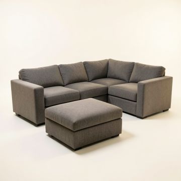 Cissell 131 '' Wide Reversible Sofa & Chaise With Ottoman (synthetic illustration; no displayed measurements)