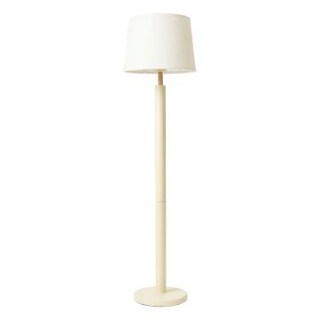 Bay Bridge Floor Lamp With A Plain Fabric Shade - Cream