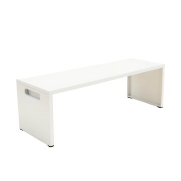 Summit Crest Narrow Outdoor Storage Bench - White