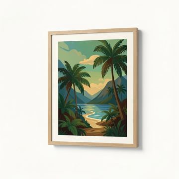 Hawaii - Graphic Art Print (synthetic illustration; no displayed measurements)