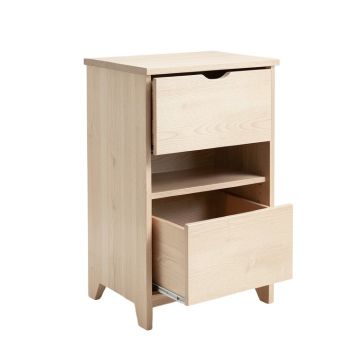 Aspen Bridge Freestanding Pull-Out Hamper Cabinet - Beige