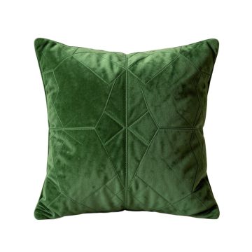 Olive Crest Filled Accent Pillow - Green