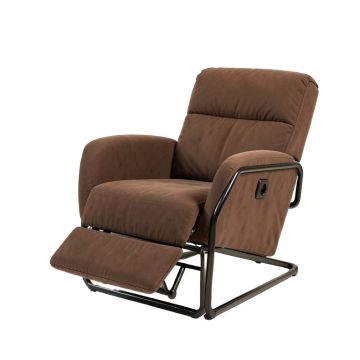 Modern Electronic Power Recliner With 360 Swivel Rotation , Usb Charging Port And Footrest , Brown