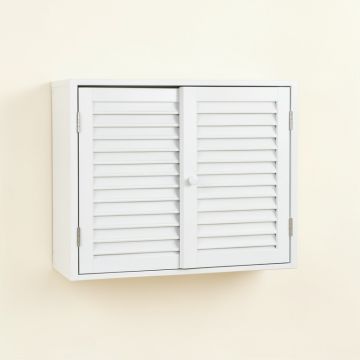Wren Bluff Wall-Mounted Entry Cabinet - White (synthetic illustration; no displayed measurements)