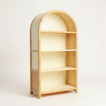 Reed Edge Freestanding Bookcase - Cream (synthetic illustration; no displayed measurements)