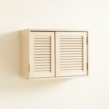 Oak Bend Wall-Mounted Entry Cabinet - Ivory (synthetic illustration; no displayed measurements)