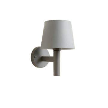 Moss Brook Wall Sconce Mounted On A Plain Wall - Gray