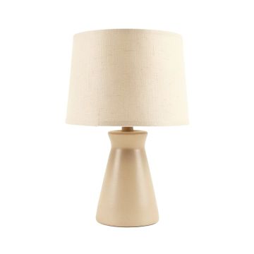 Birch Bluff Table Lamp With A Plain Fabric Shade - Beige
