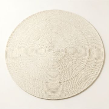 Dawn Bend Round Area Rug - Cream (synthetic illustration; no displayed measurements)