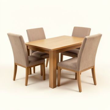 Isabell Extendable Solid Wood Dining Set (synthetic illustration; no displayed measurements)