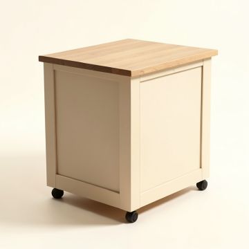 Aadham Kitchen Island With Wood Top (synthetic illustration; no displayed measurements)