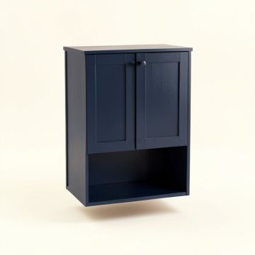 Linden Dell Wall-Mounted Laundry Cabinet - Navy (synthetic illustration; no displayed measurements)