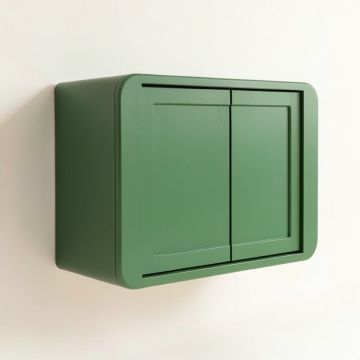 Pine Brook Wall-Mounted Entry Cabinet - Green (synthetic illustration; no displayed measurements)