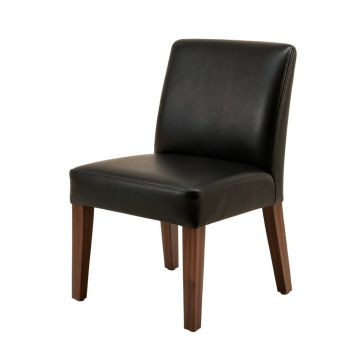 Bartlow Side Chair In Dark Walnut/Black