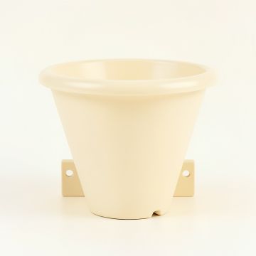 Maple Crossing Empty Railing Planter With Integral Brackets - Cream (synthetic illustration; no displayed measurements)