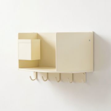 Dawn Canyon Wall-Mounted Entryway Organizer Shelf - Cream (synthetic illustration; no displayed measurements)