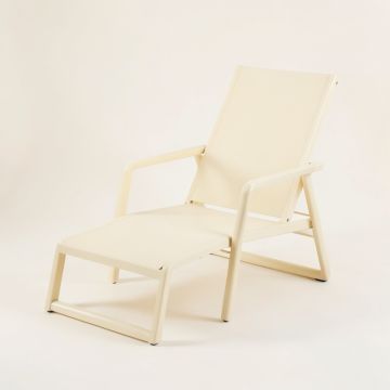 Holly Bluff Outdoor Lounge Chair - Cream (synthetic illustration; no displayed measurements)