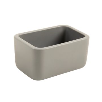 Vale Crest Empty Railing Planter With Integral Brackets - Gray