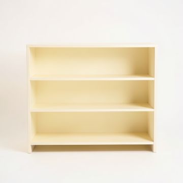 Maple Bend Low Bookcase - Cream (synthetic illustration; no displayed measurements)