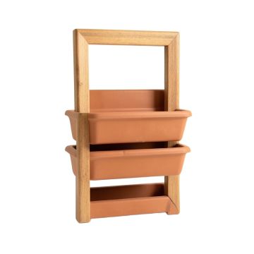 Slate Bend Empty Vertical Garden Frame - Terracotta