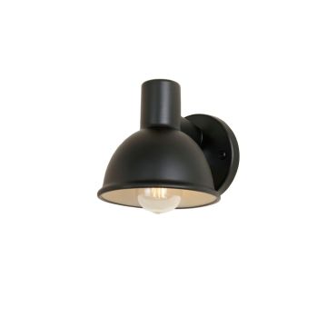 Bay Crest Wall Sconce Mounted On A Plain Wall - Black