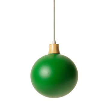 Clay Canyon Pendant Light Suspended From One Plain Cable - Green