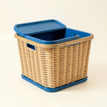 Olive Bluff Laundry Hamper - Blue (synthetic illustration; no displayed measurements)