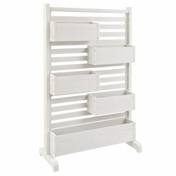 Elm Bend Empty Vertical Garden Frame - White