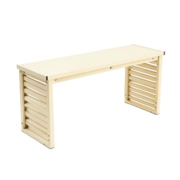Moss Bluff Narrow Outdoor Storage Bench - Ivory