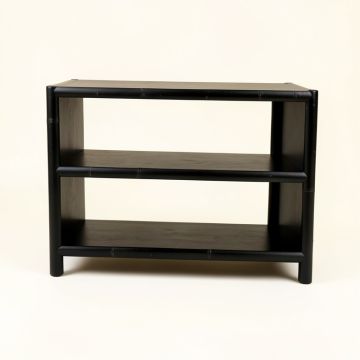 Cliff Bluff Low Bookcase - Black (synthetic illustration; no displayed measurements)