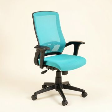 Adjustable Swivel Office Chair Computer Chair Task Chair With Mesh Seat , Turquoise (synthetic illustration; no displayed measurements)