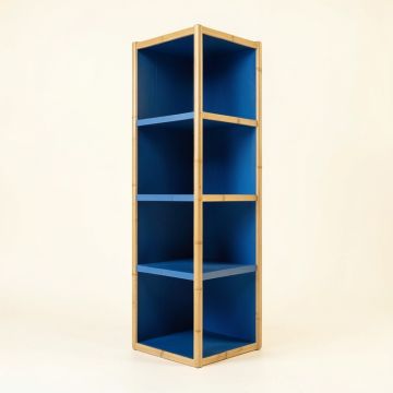 Ash Dell Narrow Cubby Tower - Blue (synthetic illustration; no displayed measurements)