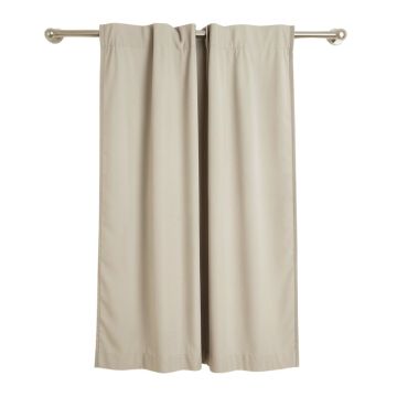Rivau Solid Semi-Sheer Tab Top Single Curtain Panel