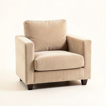 Fern Edge Upholstered Armchair - Beige (synthetic illustration; no displayed measurements)