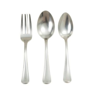 Silverware Set Silver Wall Decor 3 Piece Set