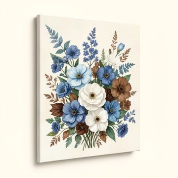 Floral And Botanical Paint Beautiful Growth Florals - Wrapped Canvas Graphic Art Print (synthetic illustration; no displayed measurements)