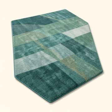 Diehl Striped Teal Indoor/Outdoor Area Rug (synthetic illustration; no displayed measurements)