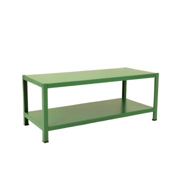 Bay Bridge Narrow Outdoor Storage Bench - Green