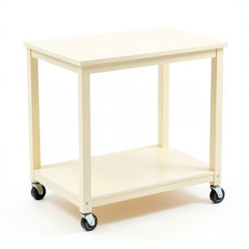 Dawn Edge Empty Rolling Workshop Cart - Cream (synthetic illustration; no displayed measurements)