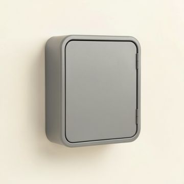 Bay Bluff Wall-Mounted Entry Cabinet - Gray (synthetic illustration; no displayed measurements)