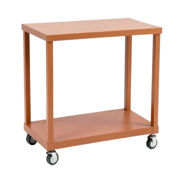 Lake Brook Empty Rolling Workshop Cart - Terracotta
