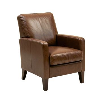 Galentine Genuine Leather Upholstered Dining Chair