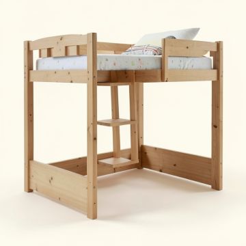 Shyann Staircase Twin Over Full Bunk Bed With Shelves (synthetic illustration; no displayed measurements)