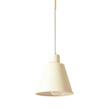 Glen Crest Pendant Light Suspended From One Plain Cable - Ivory