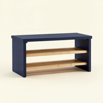 Stone Arc Shoe Storage Bench - Navy (synthetic illustration; no displayed measurements)
