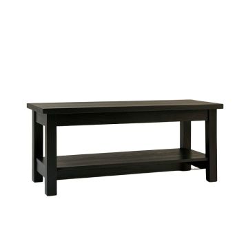 Oak Arc Indoor Bench - Black (synthetic illustration; no displayed measurements)