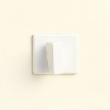 Wren Bluff Wall-Mounted Robe Hook - White (synthetic illustration; no displayed measurements)