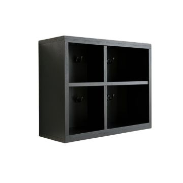 Brook Crest Wall-Mounted Entryway Organizer Shelf - Black
